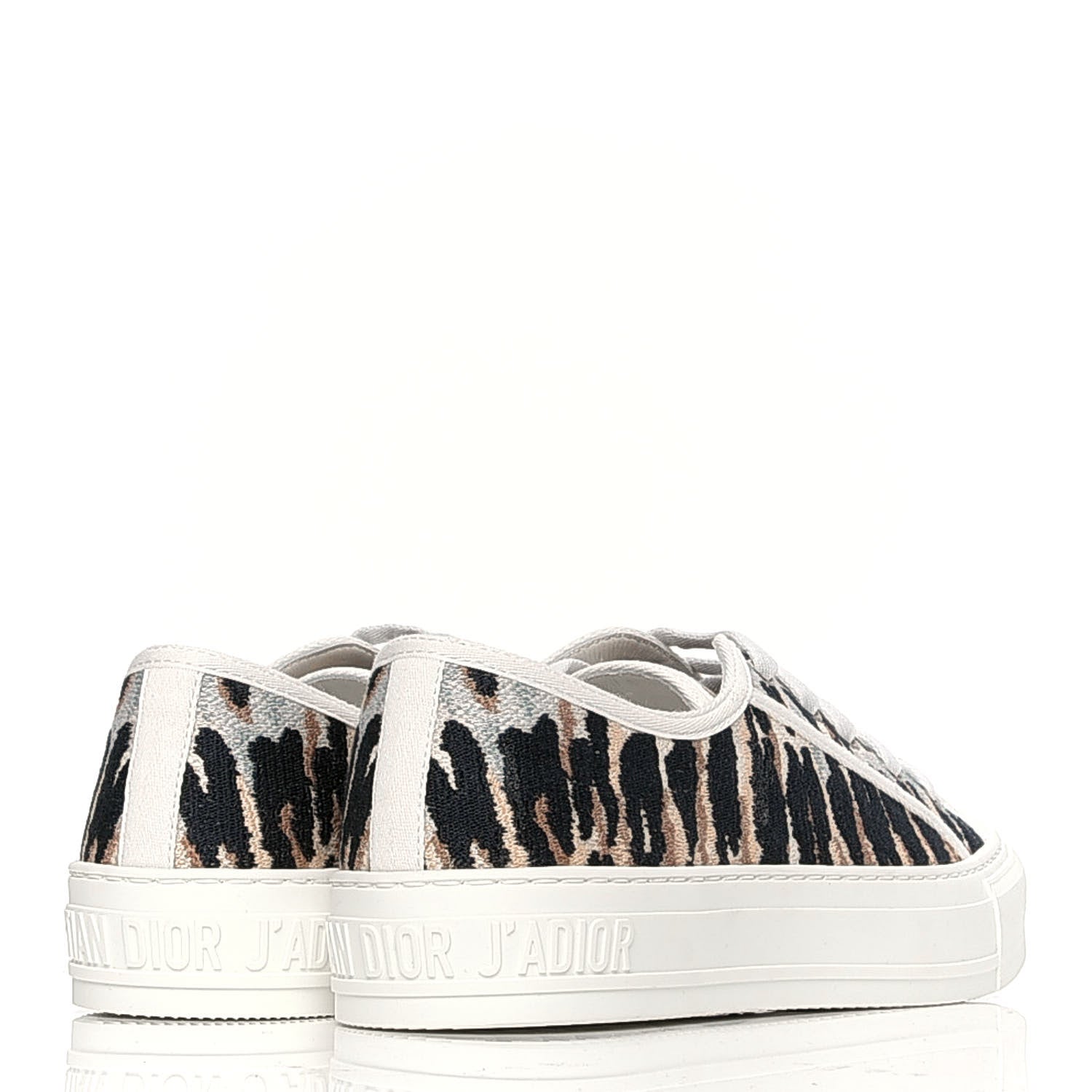 Christian Dior Canvas Tie and Dior Embroidered Womens Walk'N'Dior Low Top Sneakers 37 Multicolor 3 of 10