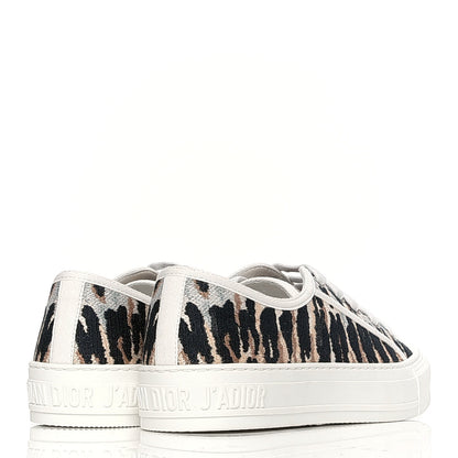 Christian Dior Canvas Tie and Dior Embroidered Womens Walk'N'Dior Low Top Sneakers 37 Multicolor 3 of 10