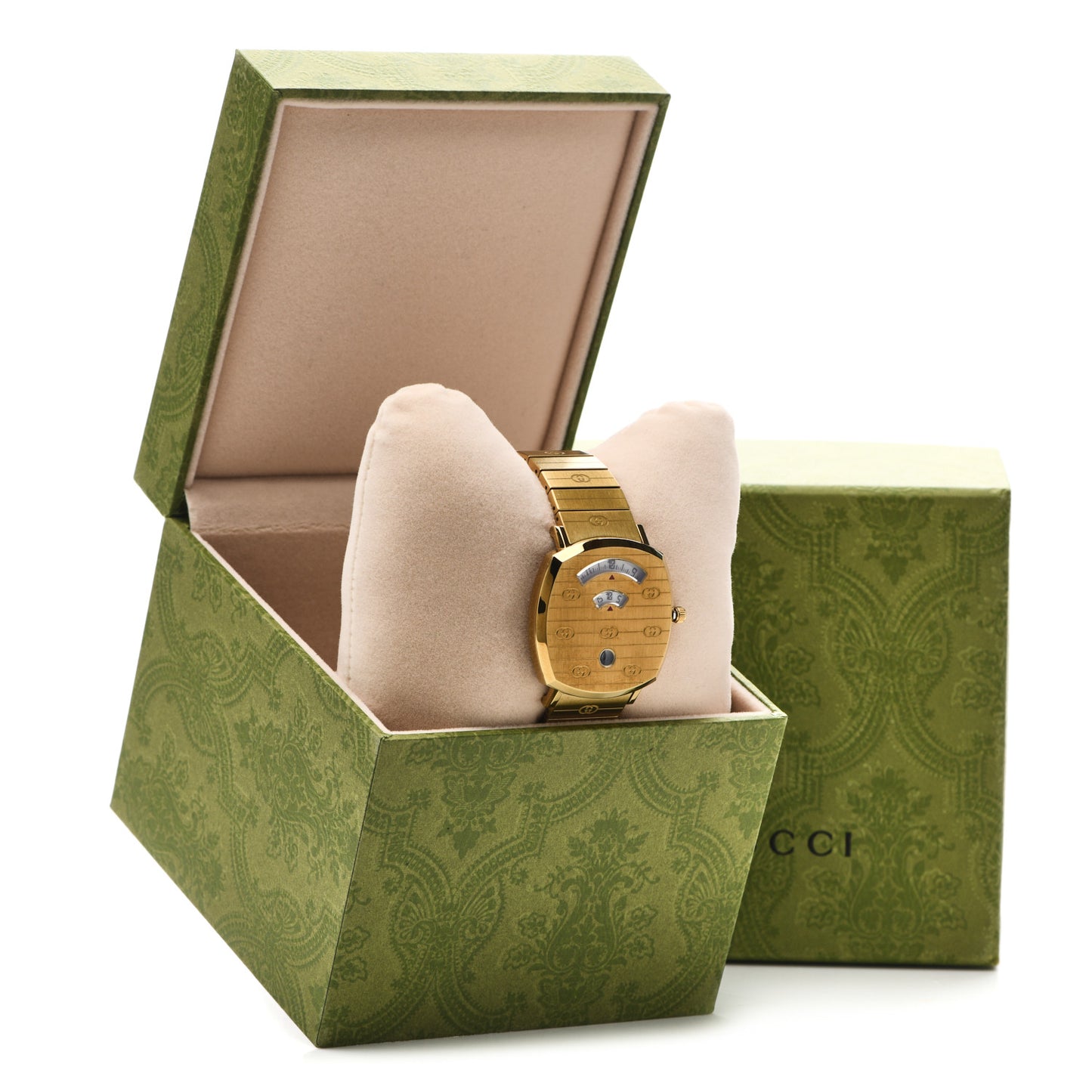 Stainless Steel 38mm Grip Quartz Watch Gold