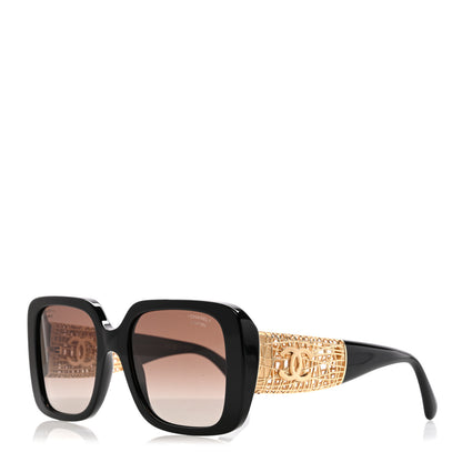 Chanel Acetate Metal Polarized Square Sunglasses 5532 Black 1 of 8