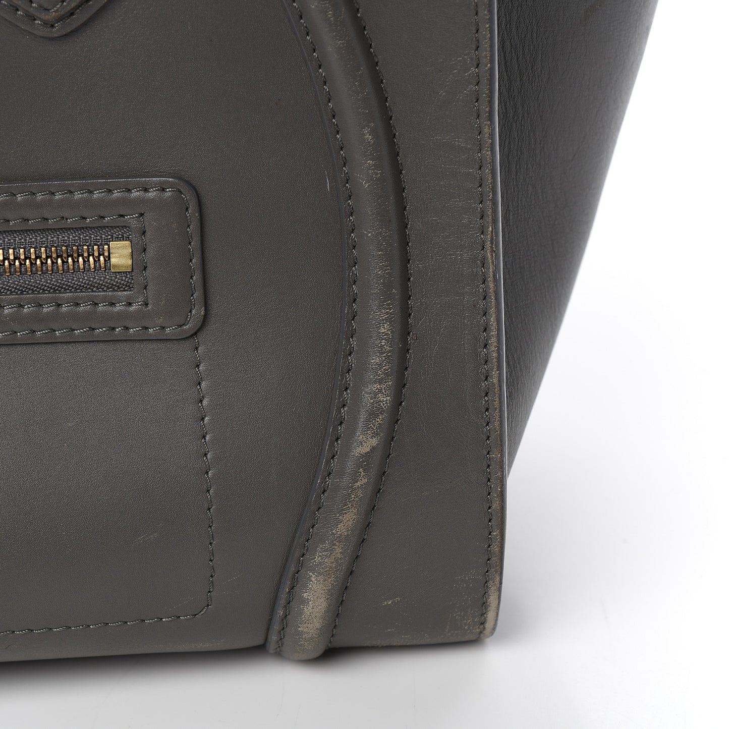 Smooth Calfskin Mini Luggage Smoke