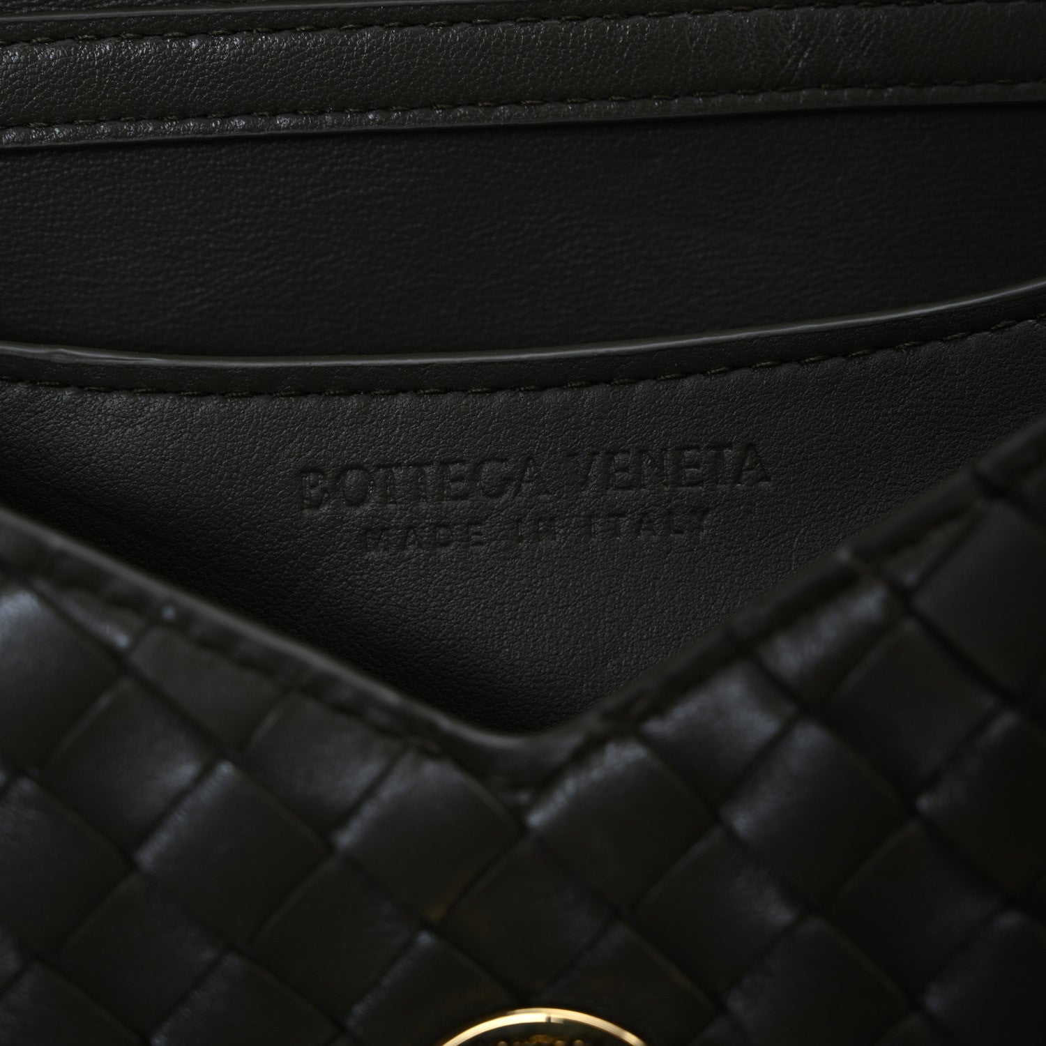 Bottega Veneta Nappa Intrecciato Knot Lock Top Handle Crossbody Bag Cypress 7 of 12