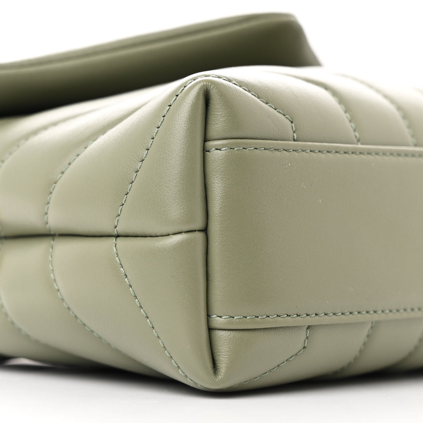 Calfskin Y Quilted Monogram Toy Loulou Crossbody Bag Light Sage