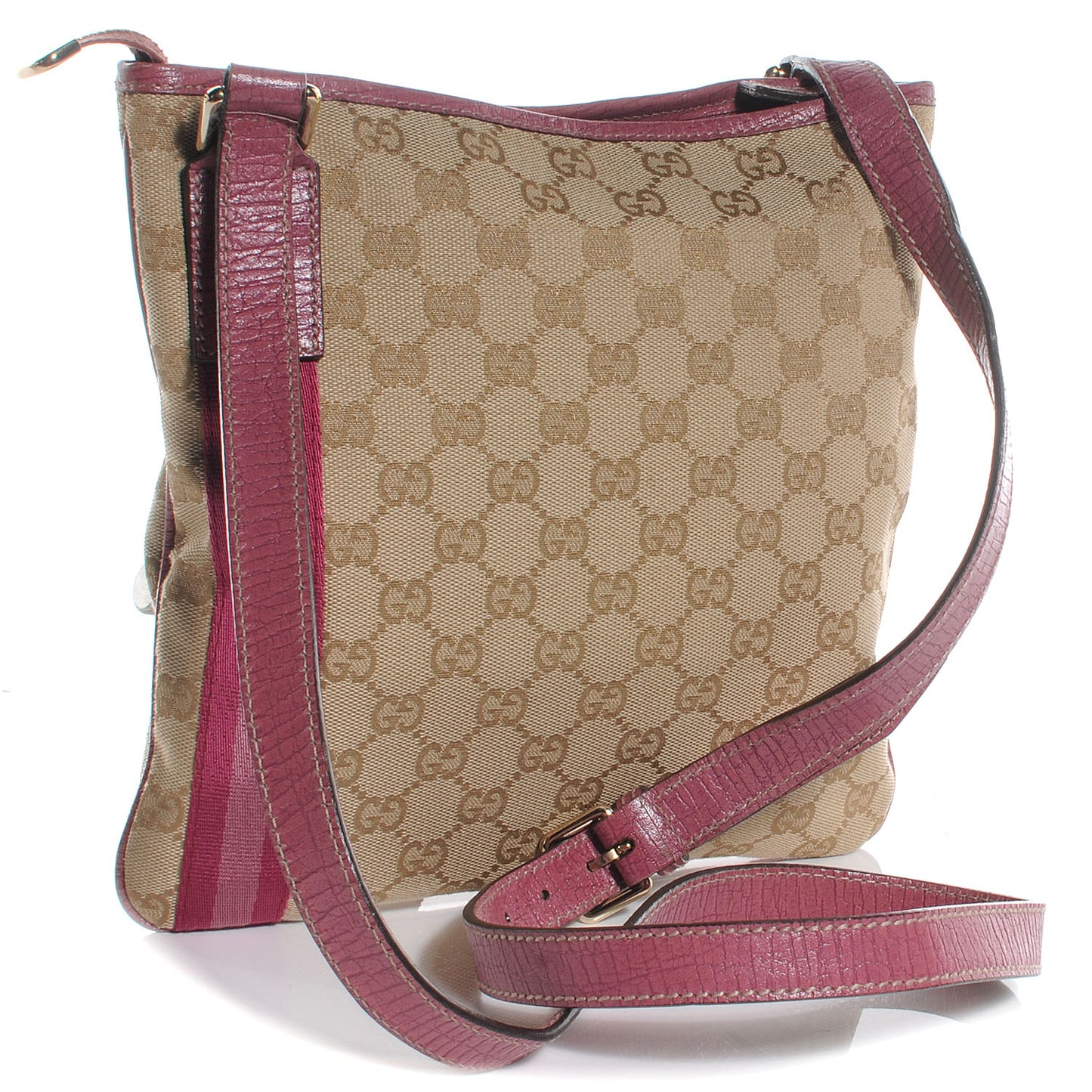 Monogram Web Jolicoeur Charms Messenger Pink Ebony
