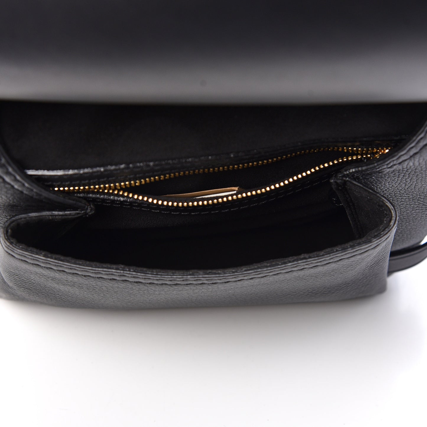 Calfskin Large Bridle Saddle Bag Black
