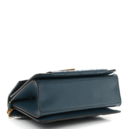 Givenchy Goatskin Quilted Small GV3 Shoulder Bag Blue 4 of 9