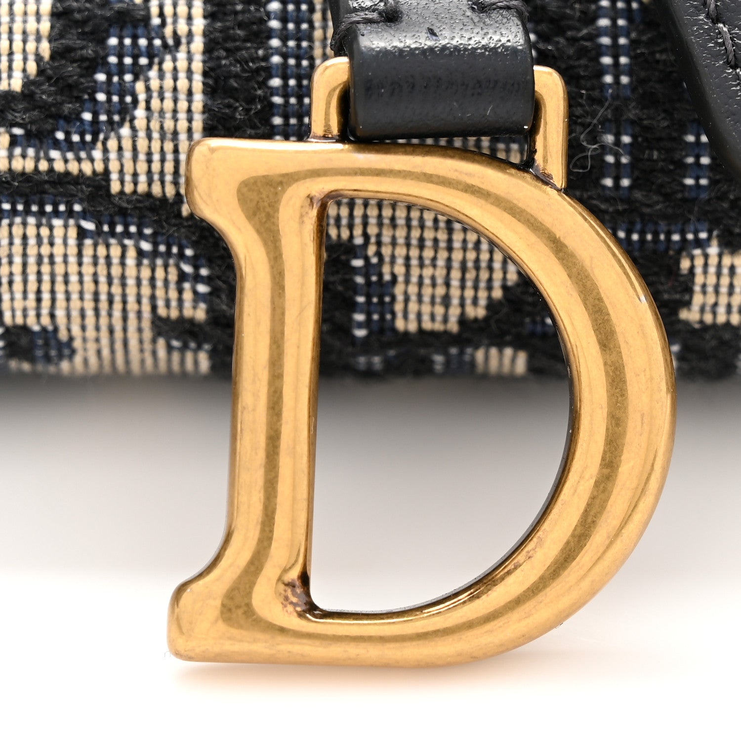 Christian Dior Oblique Saddle Chain Long Wallet Blue 34 of 34