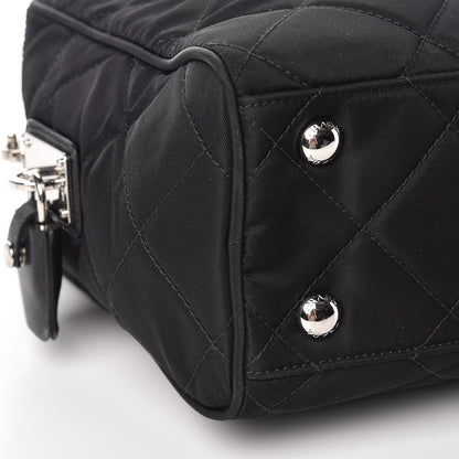 Prada Nylon Tessuto Impuntu Quilted Shoulder Bag Black 9 of 12
