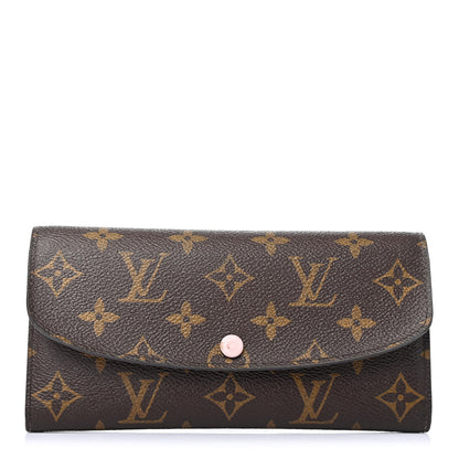Louis Vuitton Monogram Emilie Wallet Rose Ballerine 1 of 4