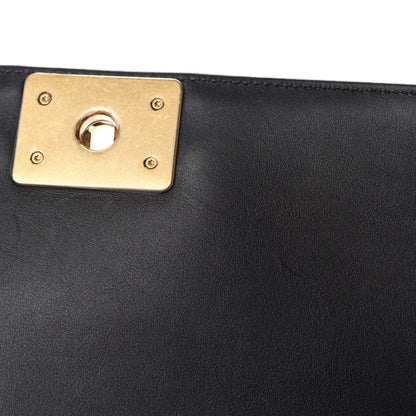 Chanel Lambskin Chevron Quilted Medium Boy Flap Black 8 of 13