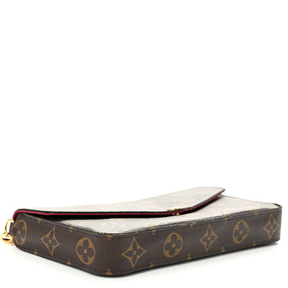 Louis Vuitton Monogram Pochette Felicie Chain Wallet Fuchsia 4 of 11