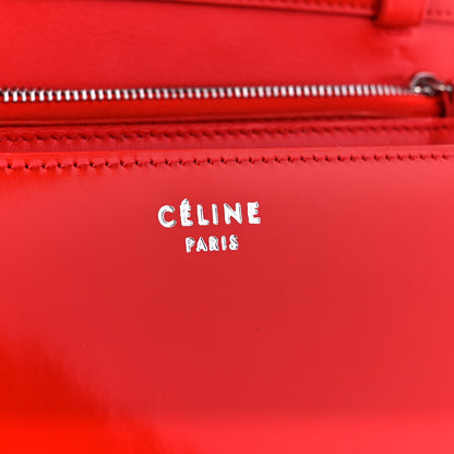 Celine Spazzolato Calfskin Medium Classic Box Flap Bag Vermillion 6 of 10