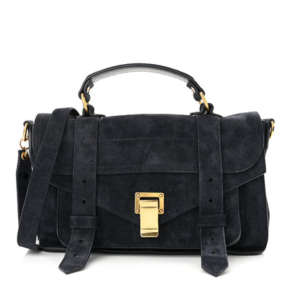 Proenza Schouler Suede Tiny PS1 Satchel Midnight 1 of 10