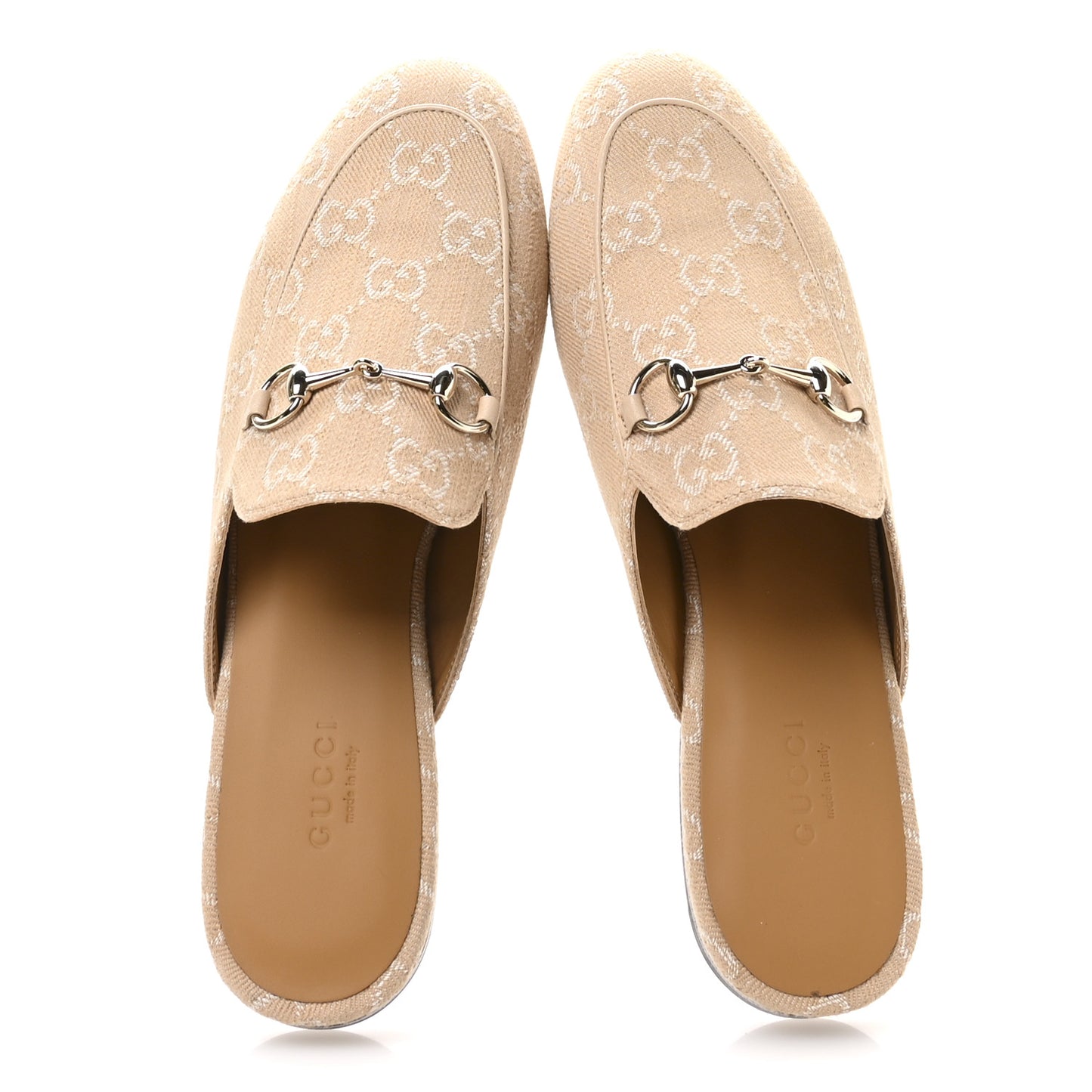 Summer Denim GG Malaga Kid Womens Princetown Slippers 38 Souffle Rose