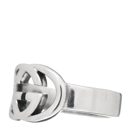 Gucci Sterling Silver Interlocking G Ring 51 5.75 3 of 5
