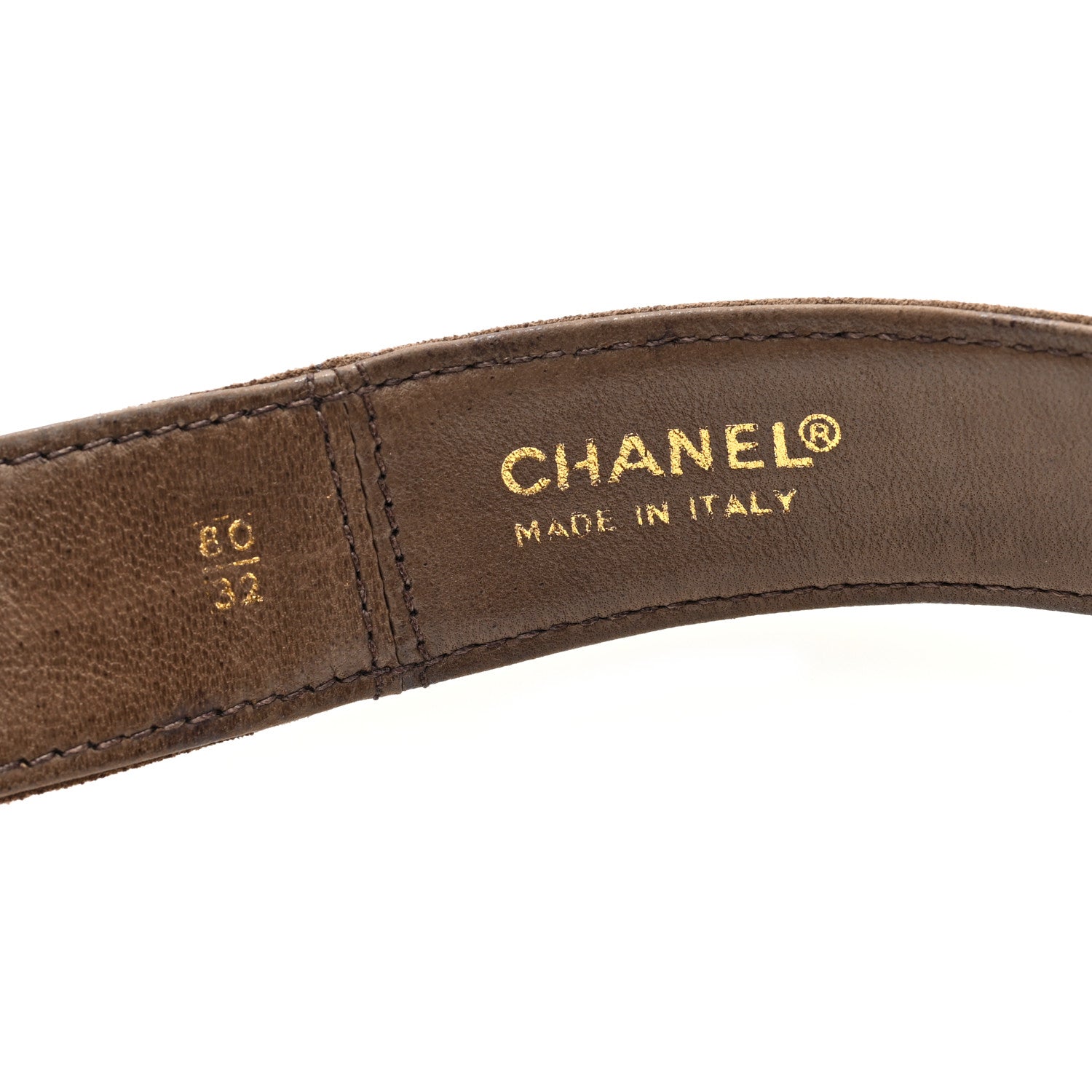 Chanel Suede CC Triple Pocket Belt  80 32 Brown 7 of 9