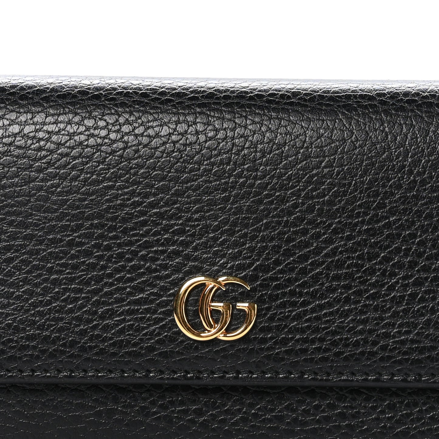 Dollar Calfskin GG Marmont Continental Wallet Black