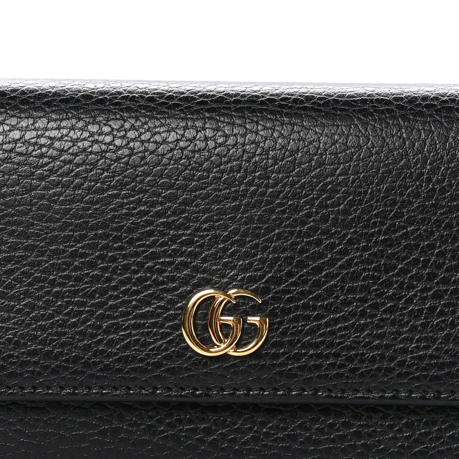 Gucci Dollar Calfskin GG Marmont Continental Wallet Black 8 of 9