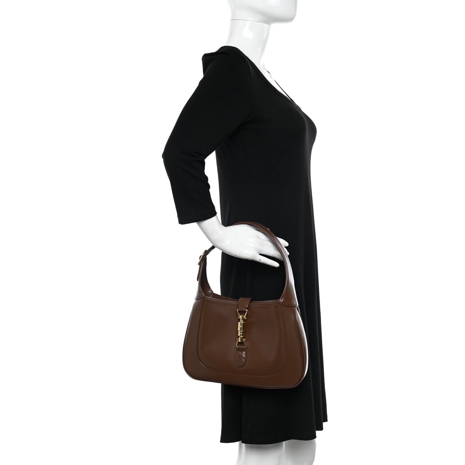 Gucci Boarded Dyana Lux Calfskin Small Jackie 1961 Hobo Brown Sugar 2 of 12