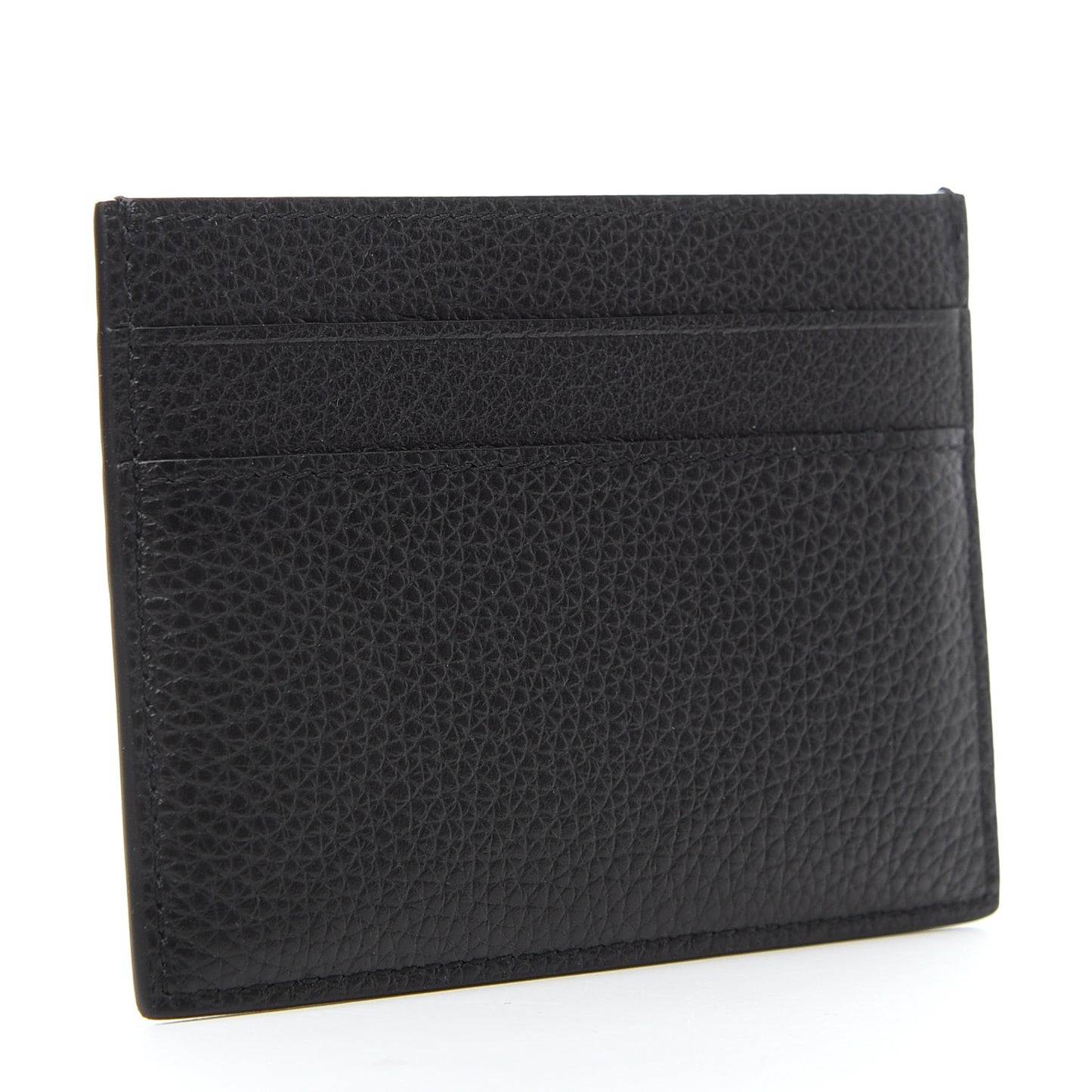 Calfskin Neo Classic Gold Hardware Card Holder Black