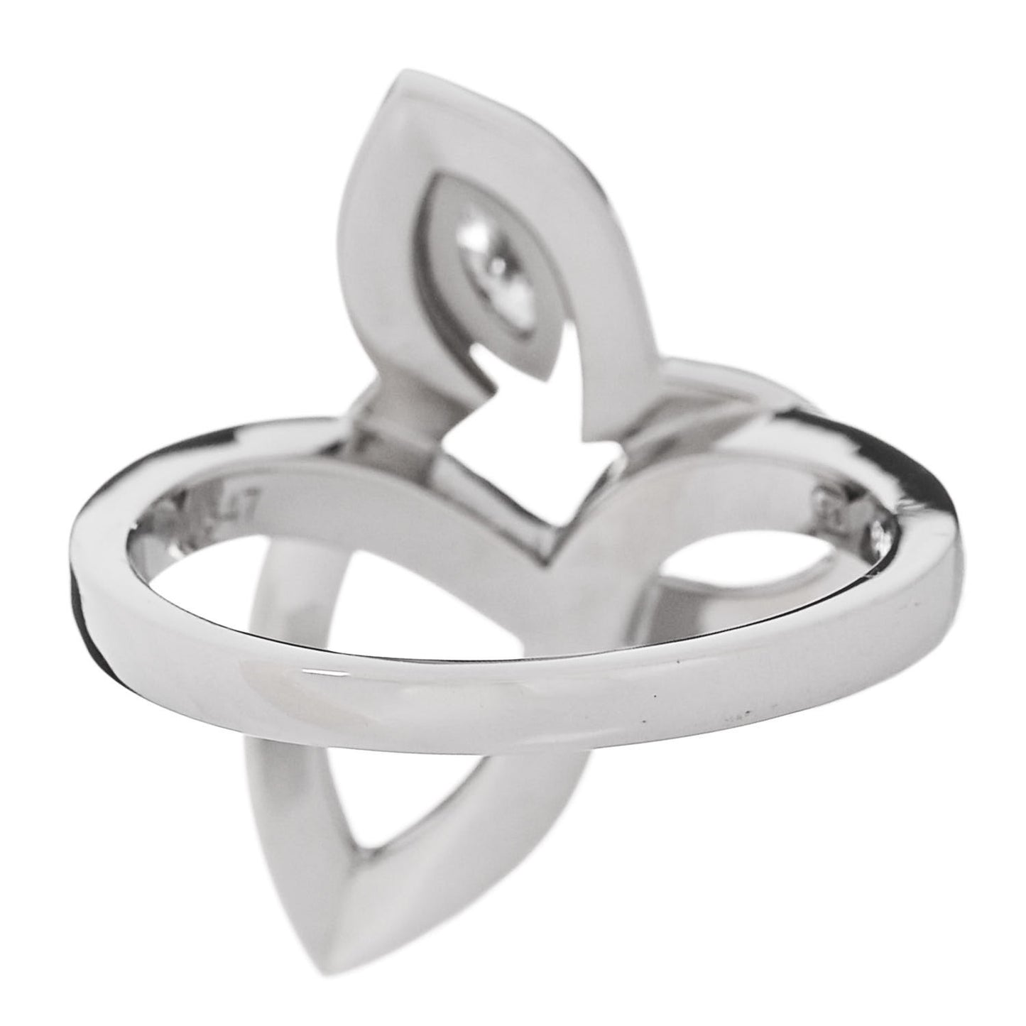 Platinum Diamond Lily Cluster Ring 53 6.5
