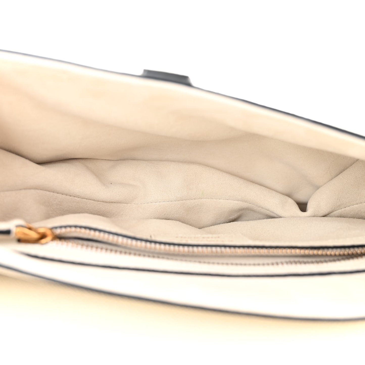 Grained Calfskin Saddle Bag With Strap Latte