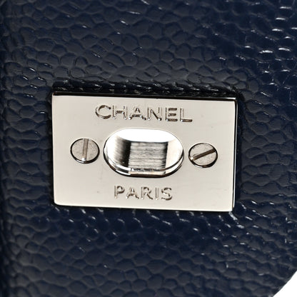 Chanel Caviar Quilted Jumbo Double Flap Navy Blue 5 of 10