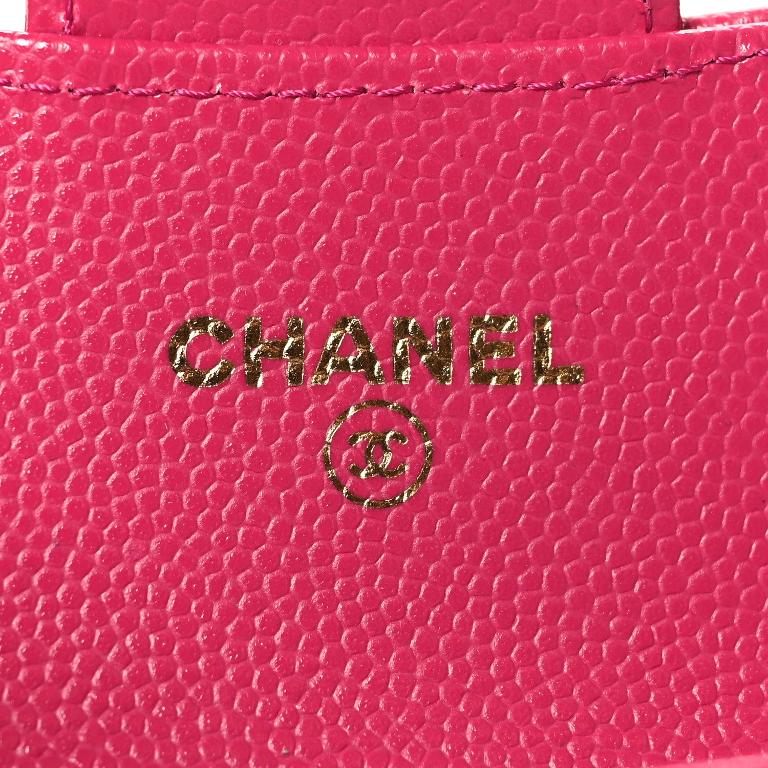 Chanel Caviar Quilted Flap Card Holder Wallet Dark Pink 5 of 7