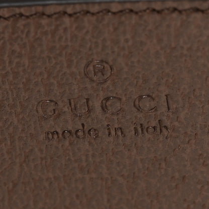Gucci GG Supreme Monogram Textured Dollar Calfskin Web Mini Ophidia Top Handle Bag Beige Ebony New Acero 6 of 11