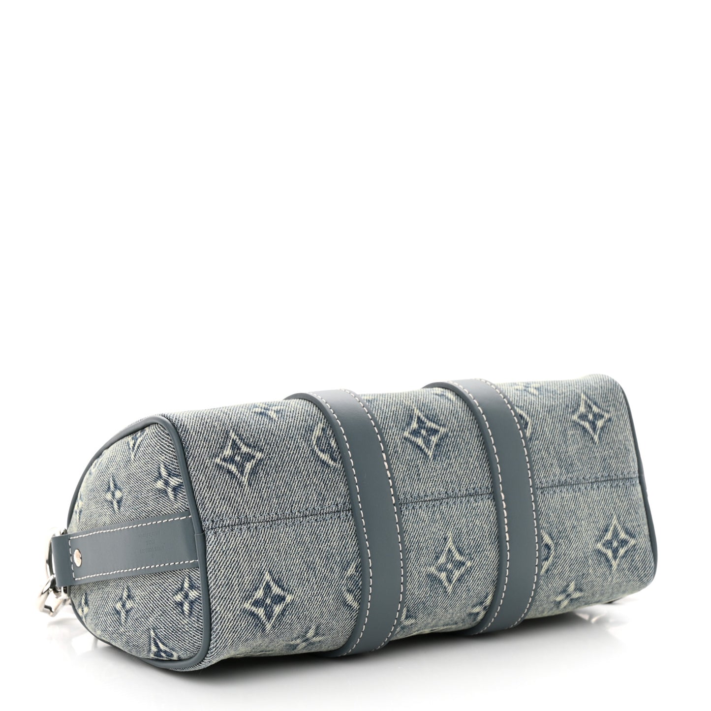 Monogram Washed Denim Keepall Bandouliere 25