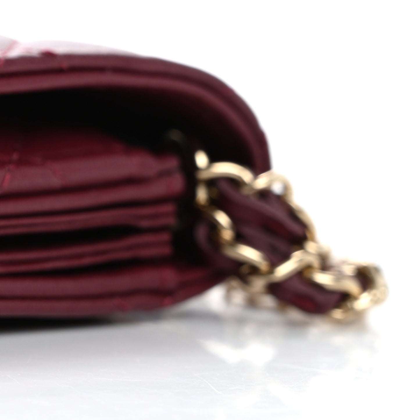 Lambskin Quilted Mini Flap With Chain Burgundy