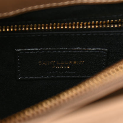 Saint Laurent Calfskin Y Quilted Monogram Medium Loulou Chain Satchel Dark Latte 6 of 11