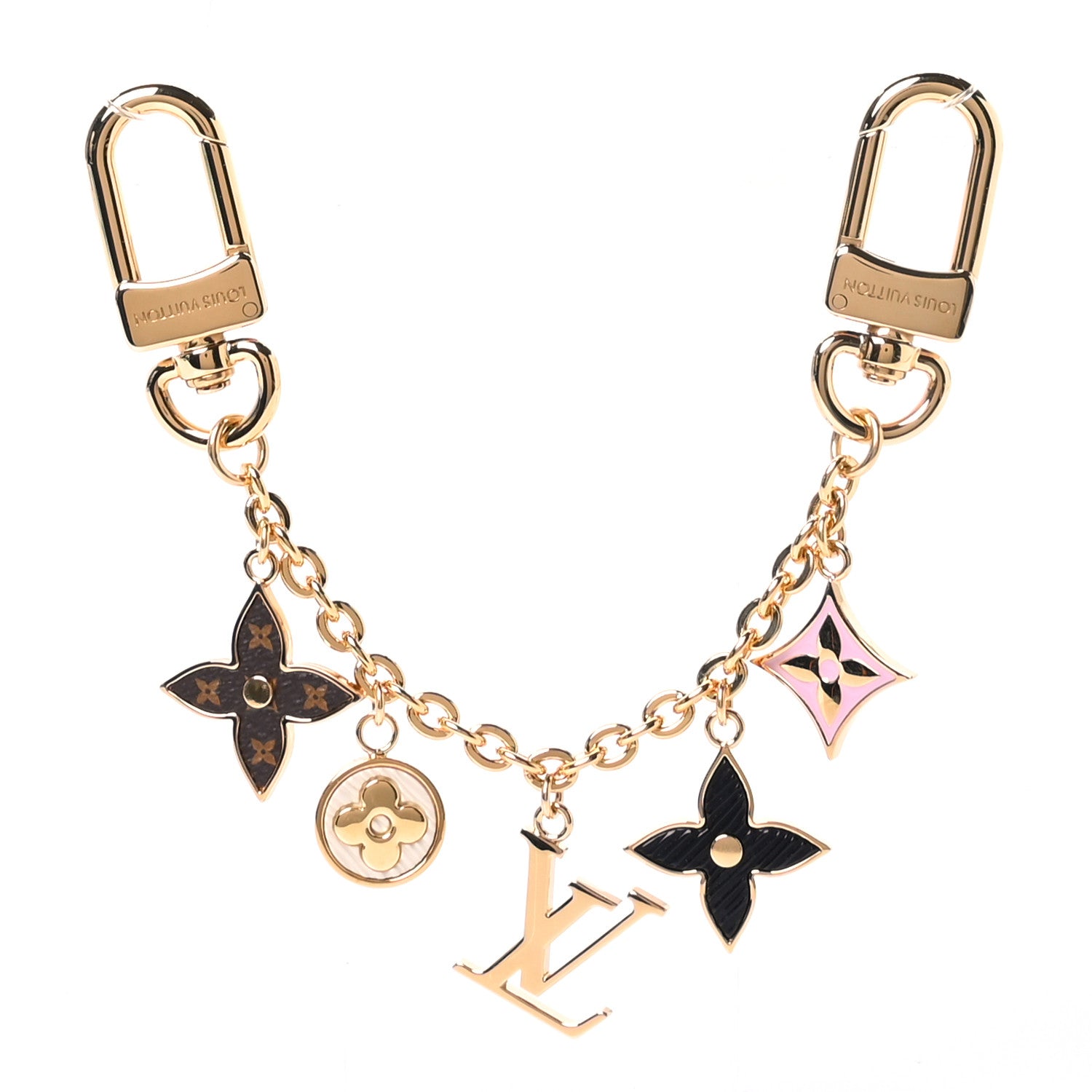 Louis Vuitton Monogram Spring Street Bag Charm Key Holder Gold 1 of 4
