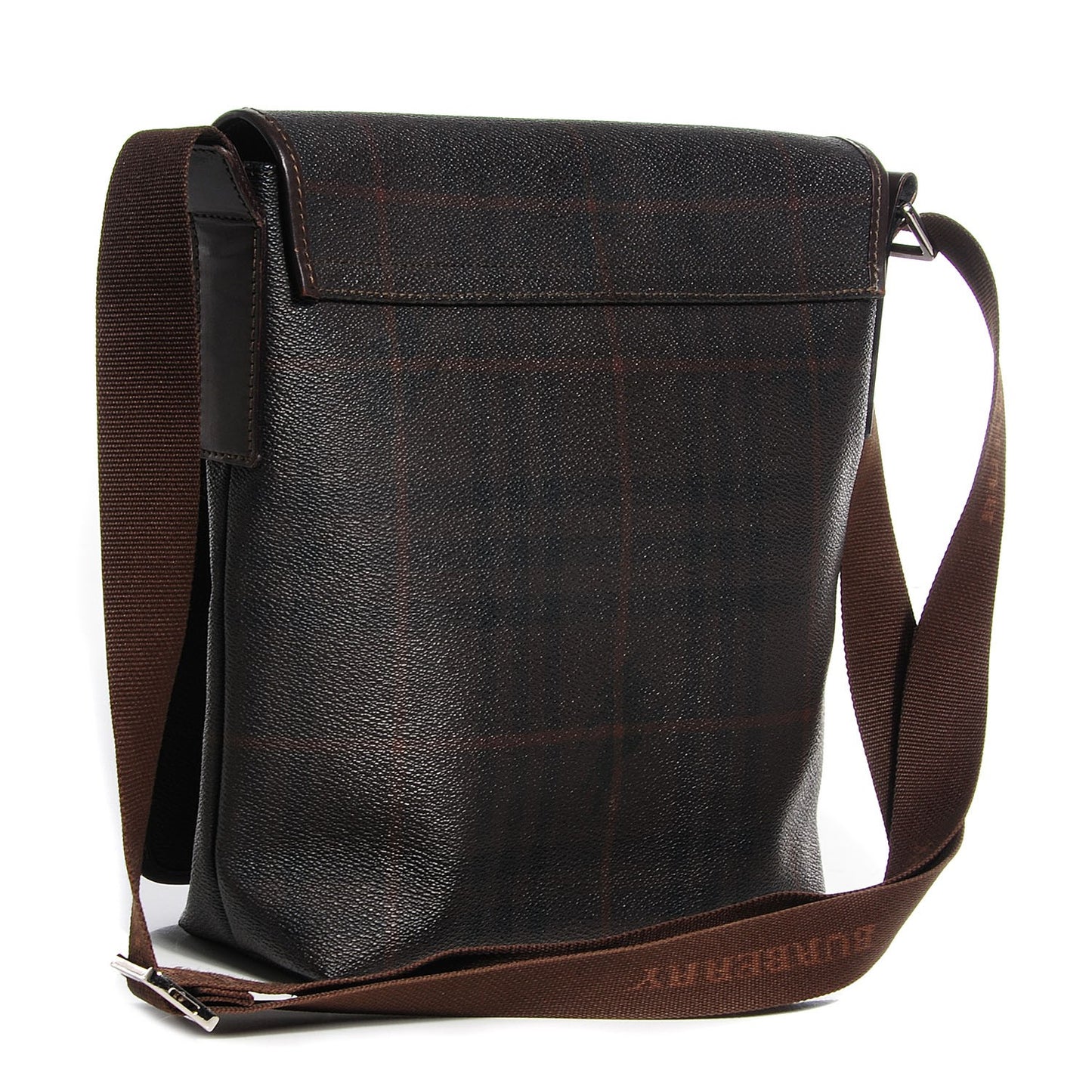 Check Messenger Bag Brown