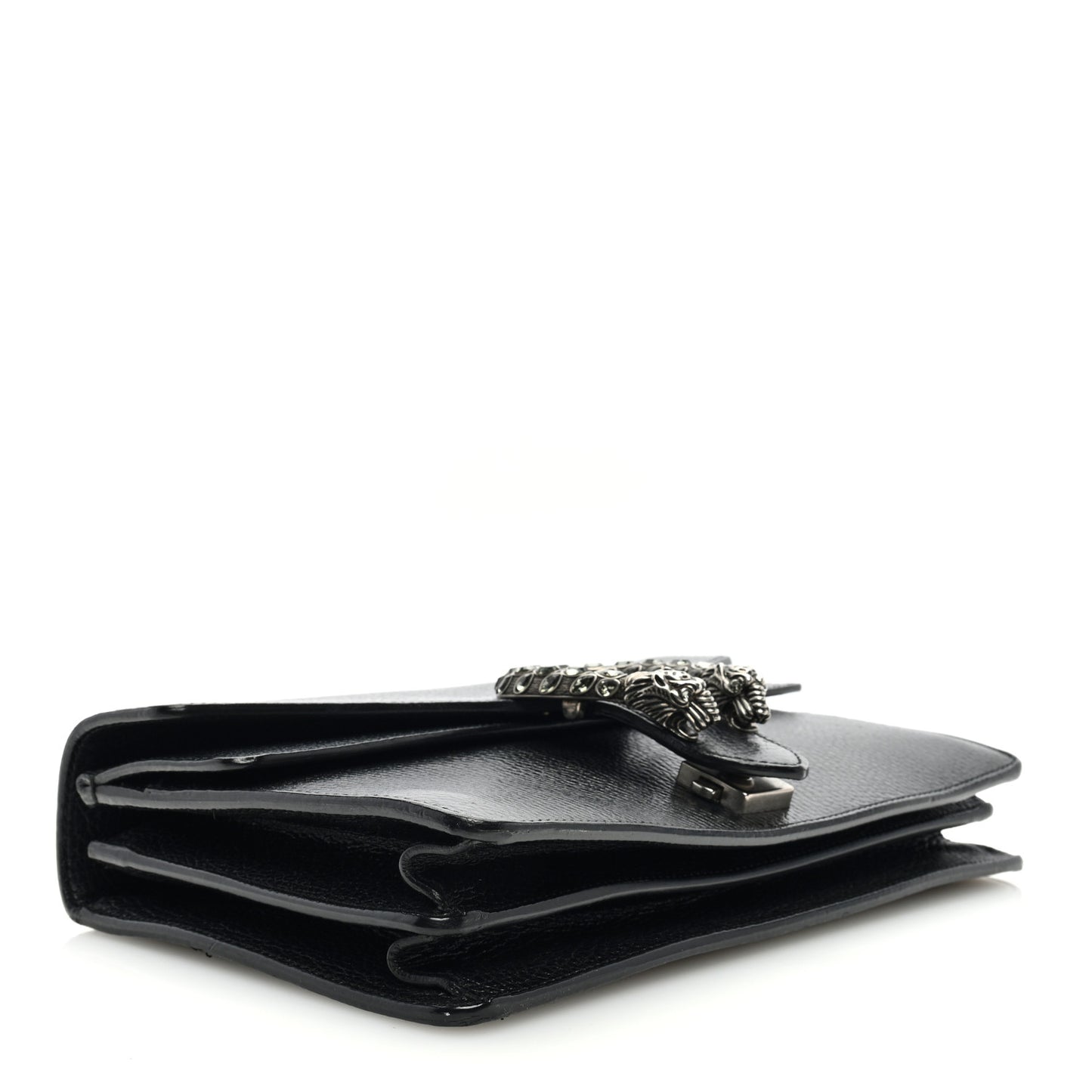 Pebbled Calfskin Small Dionysus Shoulder Bag Black