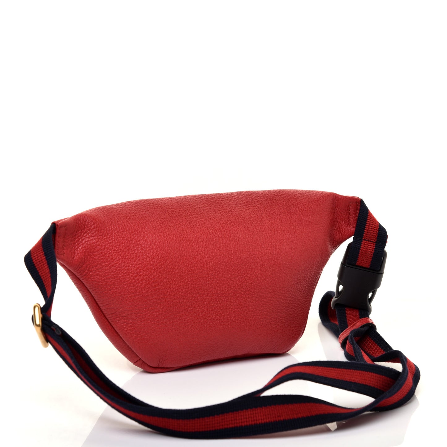 Grained Calfskin Small Logo Belt Bag Hibiscus Red