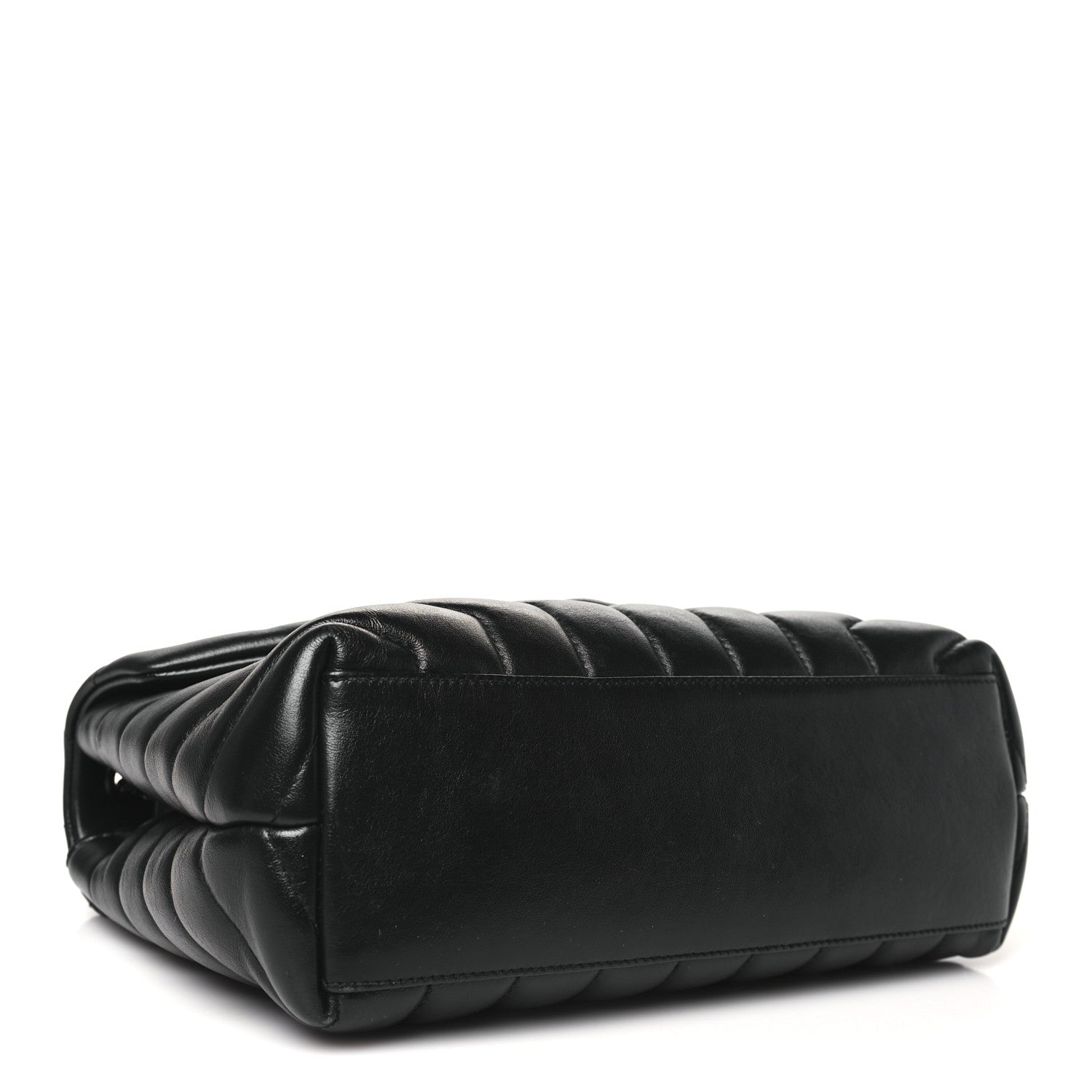 Saint Laurent Calfskin Y Quilted Monogram Monochrome Small Loulou Chain Satchel Black 4 of 12