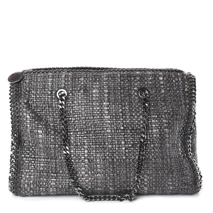 Stella McCartney Metallic Woven Boucle Boston Bag Dark Grey 1 of 8