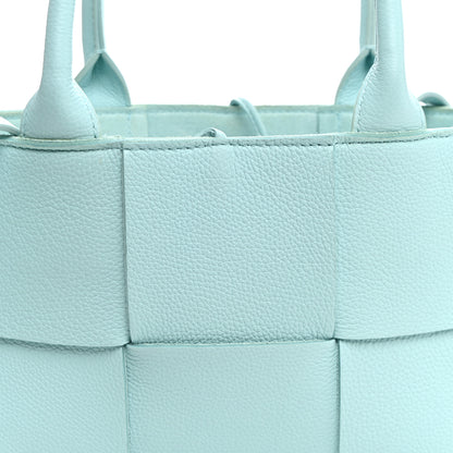 Bottega Veneta Grained Calfskin Maxi Intrecciato Mini Arco Tote Pale Blue 8 of 10