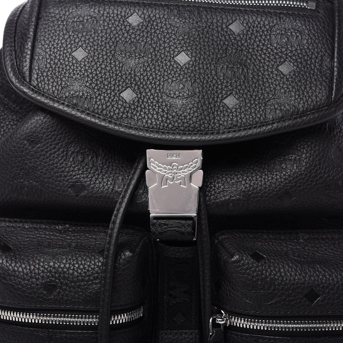 Calfskin Ottomar Small Tivitat Two-Pocket Backpack Black