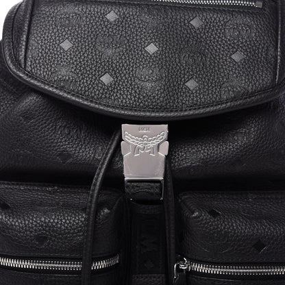 MCM Calfskin Ottomar Small Tivitat Two-Pocket Backpack Black 9 of 9