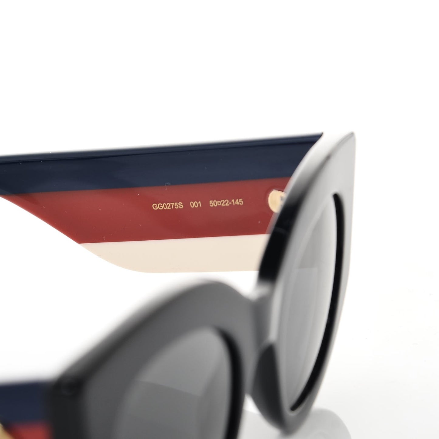 Acetate Oversized Rectangle Frame Web Sunglasses GG 0275/S Black