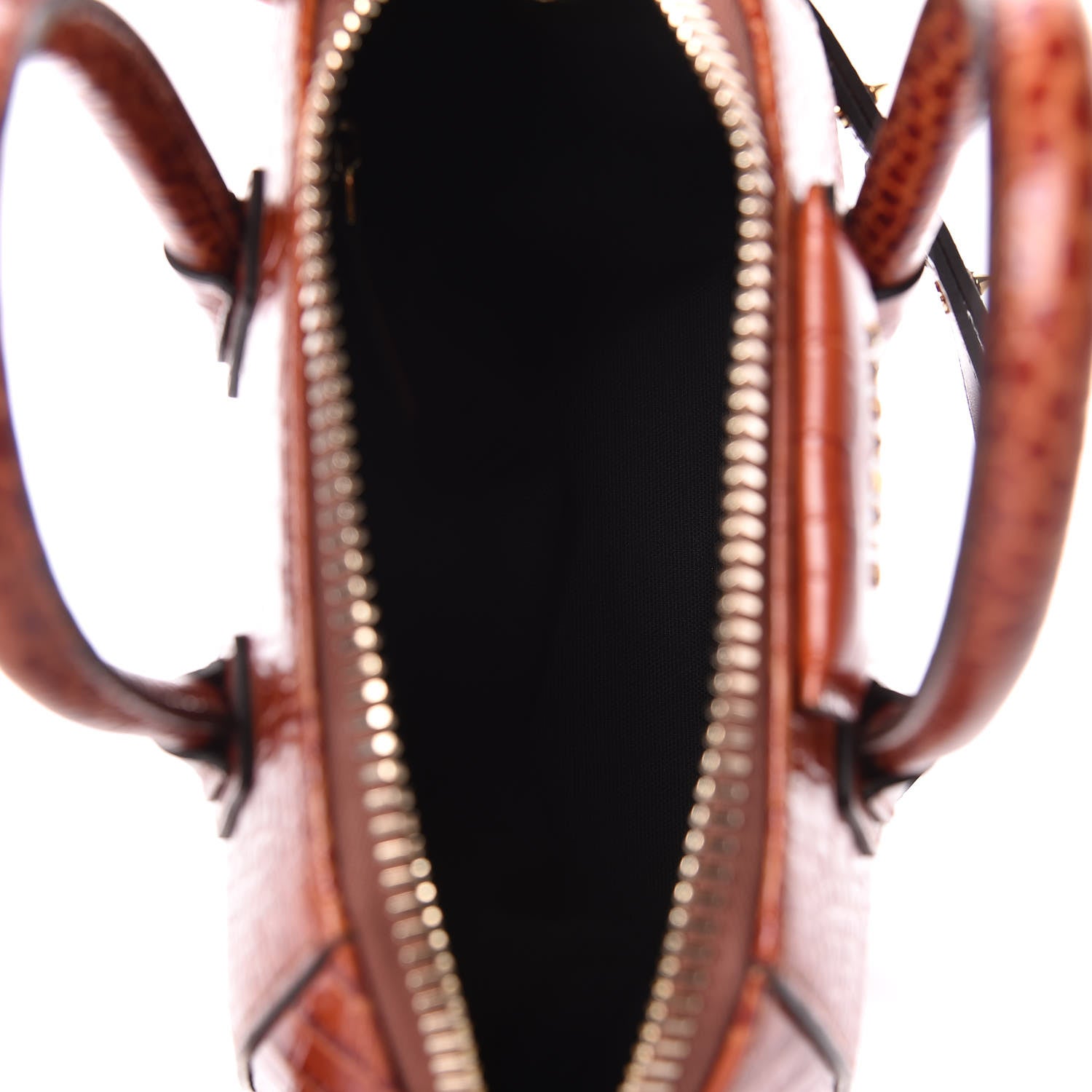 Givenchy Calfskin Crocodile Embossed Mini Antigona Cognac 7 of 11