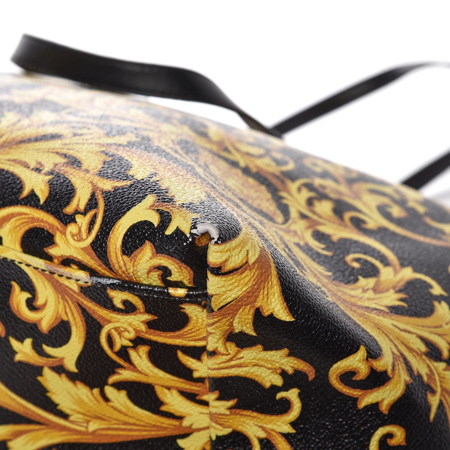 Versace PVC Barocco Printed Tote Black Gold 11 of 14