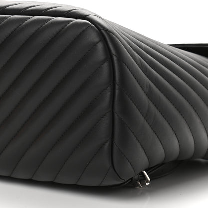 Chanel Calfskin Chevron Quilted Large Urban Spirit Backpack Black 9 of 9