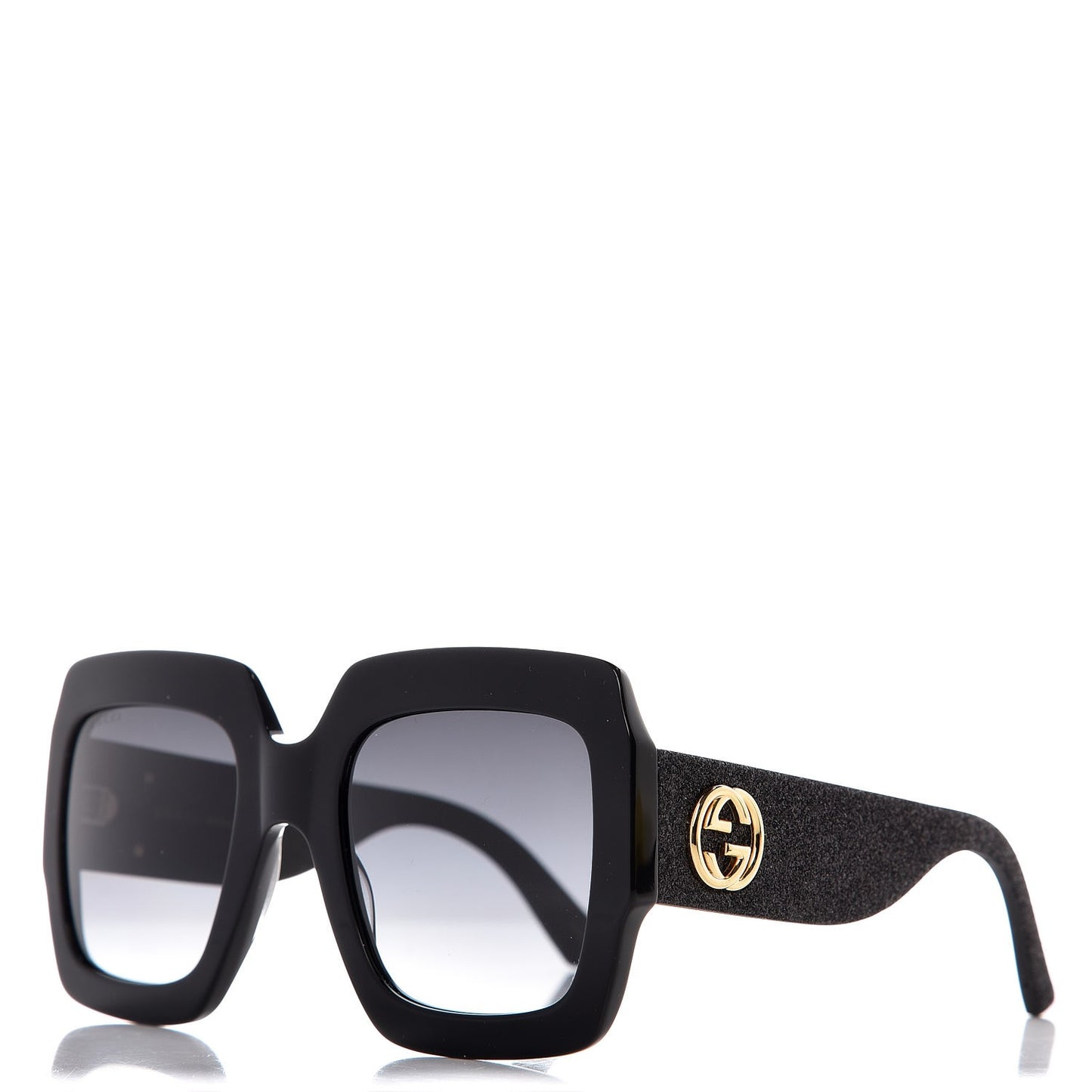Square Frame Glitter GG0102S Sunglasses Black