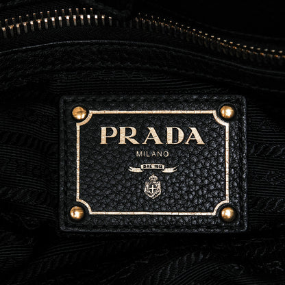 Prada Vitello Daino Top Handle Tote Nero Black 6 of 6