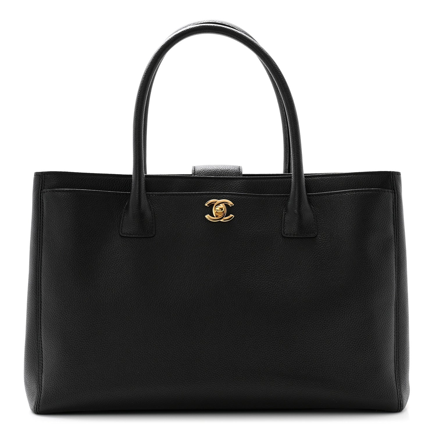 Chanel Calfskin Cerf Executive Shopper Tote Black 2 of 21