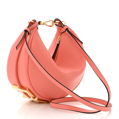 Fendi Vitello Grace Matte Mini Fendigraphy Hobo Bag Peach Pink 3 of 11