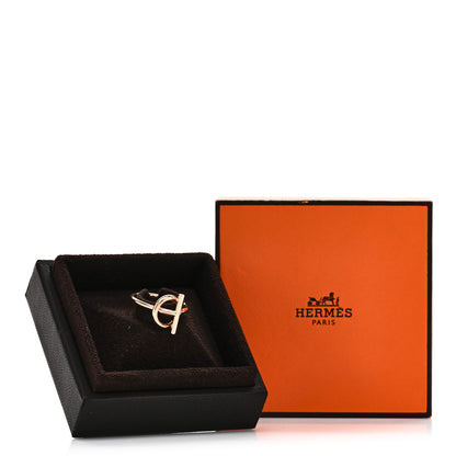 Hermes 18K Rose Gold PM Echappee Ring 53 6.25 6 of 6